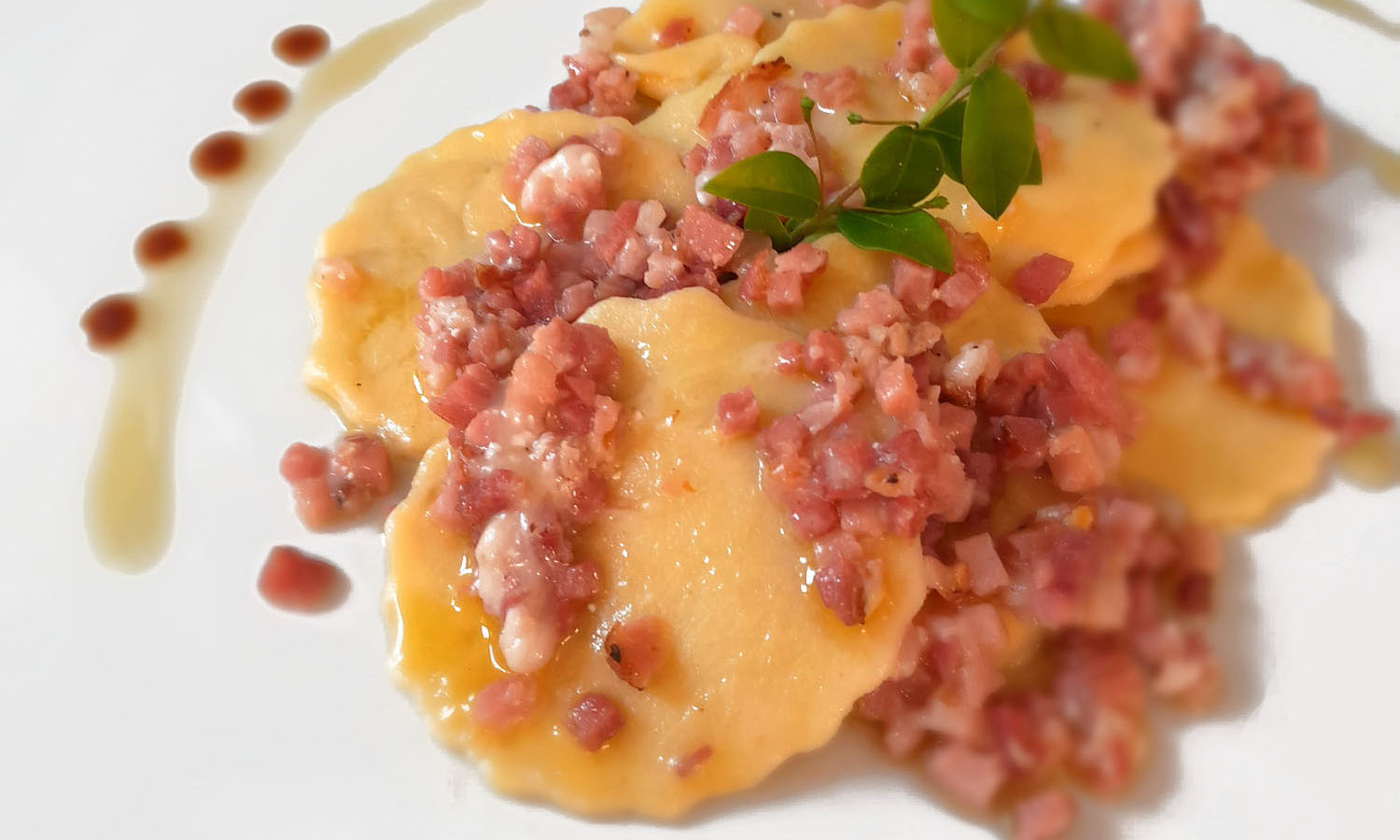 Croxetti con dadini di prosciutto crudo - ricetta chef Paolo Alberelli - Ristorante Doc - Borgio Verezzi